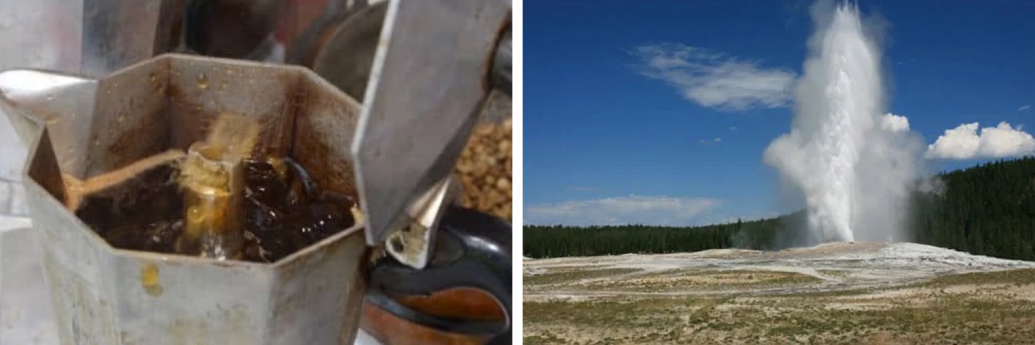 We don’t want our moka pots to erupt like Old Faithful.