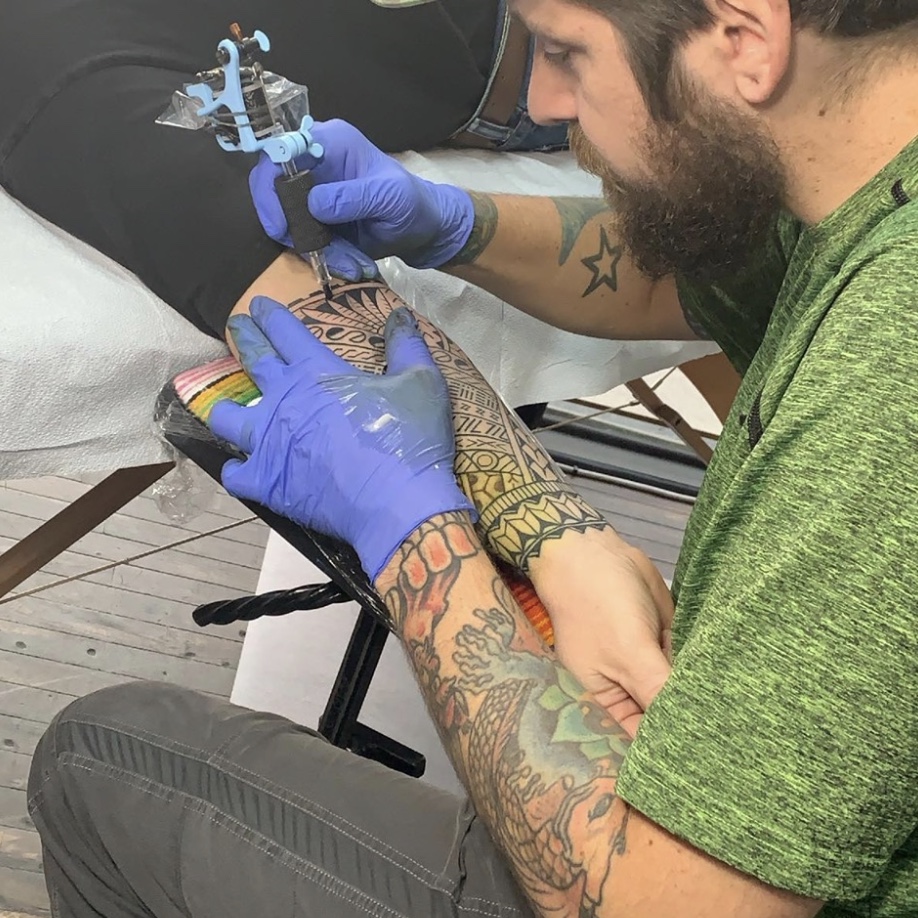 Ian Friend working his craft.