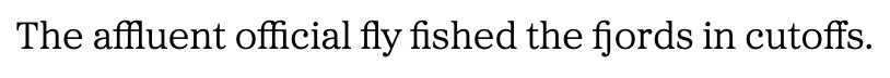 Proxima Sera, a nice typeface