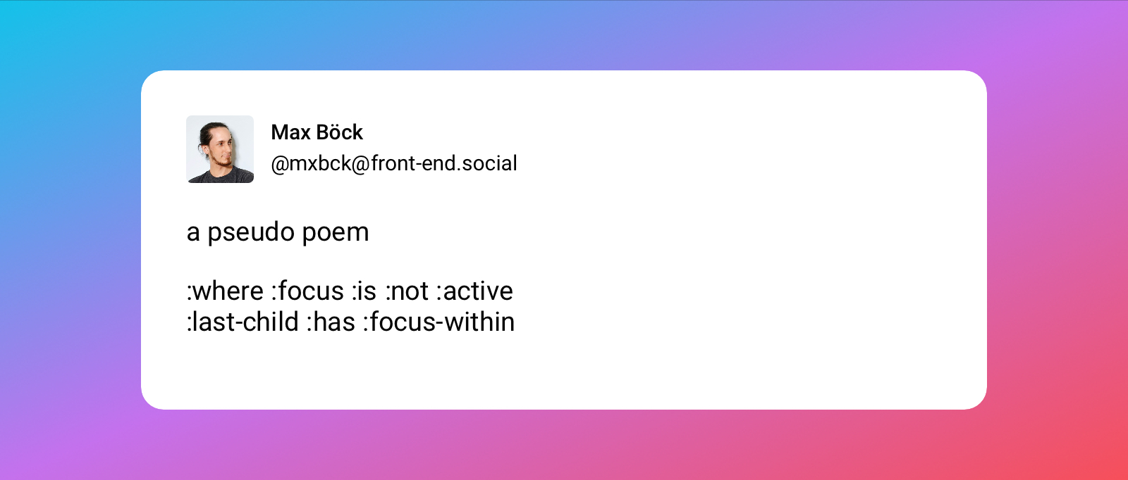 A pseudo poem
