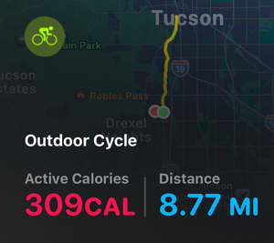 Cycling Tucson (8.77 miles)