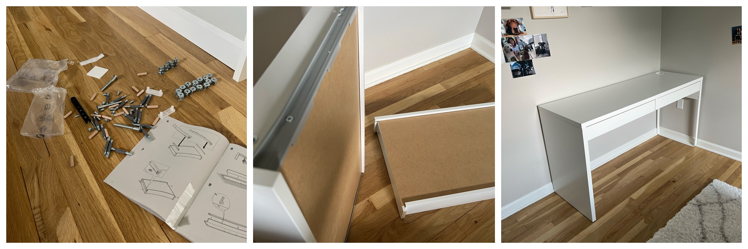 This desk was the last (I think) of the new Ikea furniture that I assembled for my daughter’s bedroom.